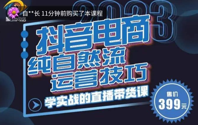 李扭扭·2023自然流运营技巧，纯自然流不亏品起盘直播间，实战直播带货课（视频课+话术文档）-林文副业站