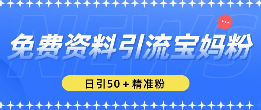 免费资料引流宝妈粉，日引50+精准粉【揭秘】-林文副业站