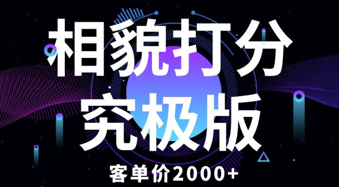 相貌打分究极版，客单价2000+纯新手小白就可操作的项目-林文副业站