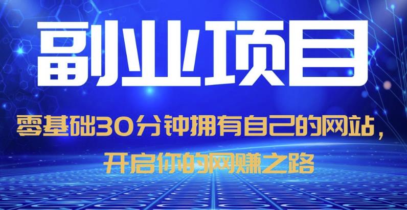 零基础30分钟拥有自己的网站，日赚1000+，开启你的网赚之路-林文副业站