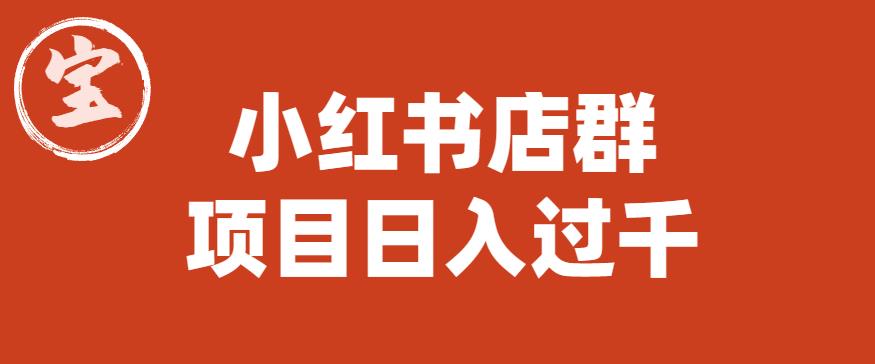 宝哥小红书店群项目，日入过千（图文教程）【揭秘】-林文副业站