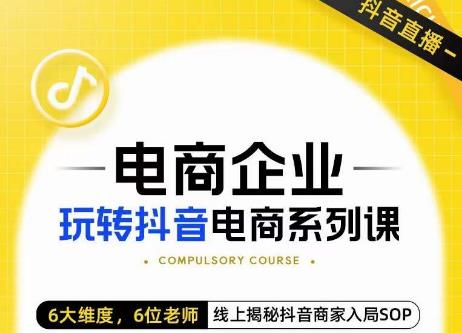 玺承·电商企业玩转抖音电商系列课，6大维度，6位老师，线上揭秘抖音商家入局SOP-林文副业站