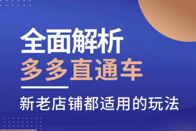 全面解析多多直通车，​新老店铺都适用的玩法-林文副业站
