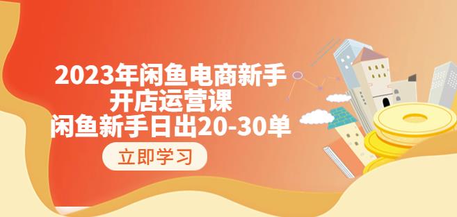 2023年闲鱼电商新手开店运营课：闲鱼新手日出20-30单（18节-实战干货）-林文副业站