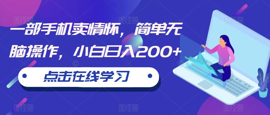 一部手机卖情怀，简单无脑操作，小白日入200+【揭秘】-林文副业站