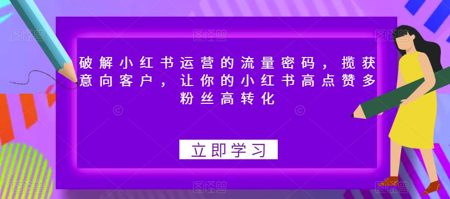 破解小红书运营的流量密码，揽获意向客户，让你的小红书高点赞多粉丝高转化-林文副业站