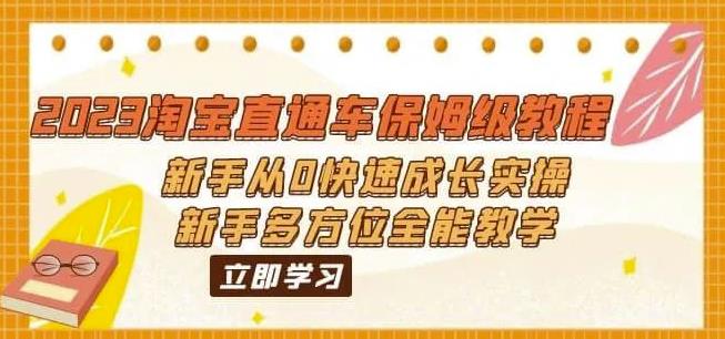 2023淘宝直通车保姆级教程：新手从0快速成长实操，新手多方位全能教学-林文副业站