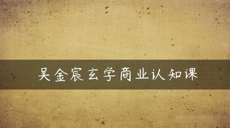 吴金宸玄学商业认知课，传统文化商业认知课-林文副业站
