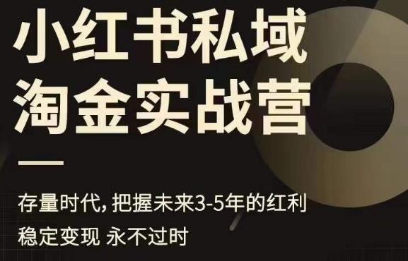 小红书私域淘金实战营，存量时代，把握未来3-5年的红利-林文副业站