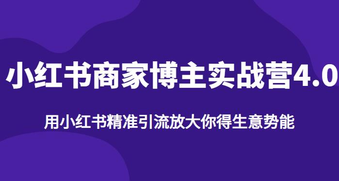 【推荐】小红书商家博主精准引流实战营4.0，用小红书放大你的生意势能-林文副业站