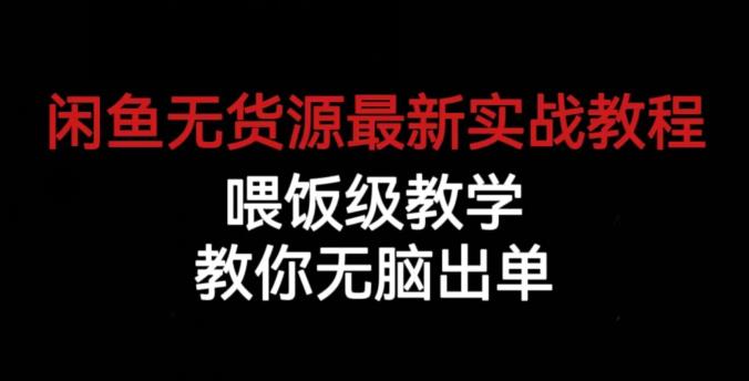 闲鱼无货源最新实战教程，喂饭级教学，教你无脑出单【揭秘】-林文副业站