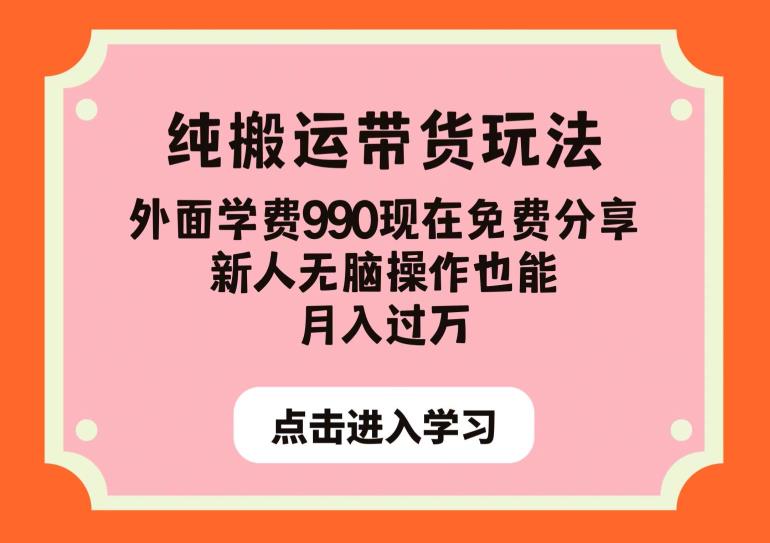 纯搬运带货玩法，外面学费990现在免费分享，新人无脑操作也能月入过万【揭秘】-林文副业站