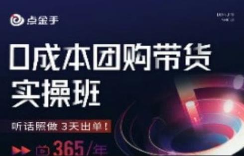 点金手0成本团购带货实操班，听话照做3天出单-林文副业站