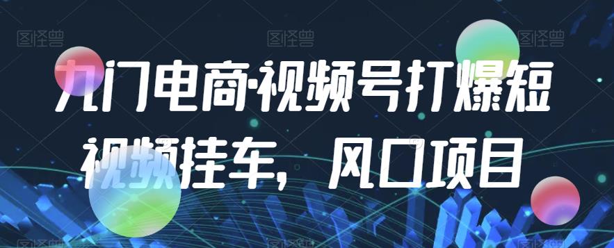 九门电商·视频号打爆短视频挂车，风口项目-林文副业站
