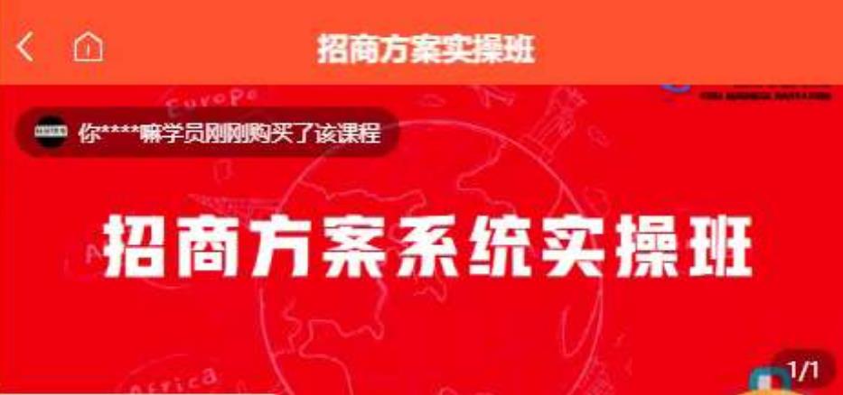 【一度招商】招商方案系统实操班 价值1980元-林文副业站