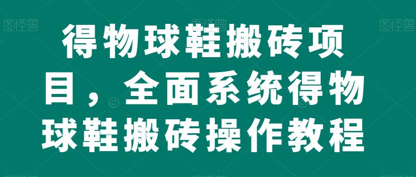 得物球鞋搬砖项目，全面系统得物球鞋搬砖操作教程【揭秘】-林文副业站