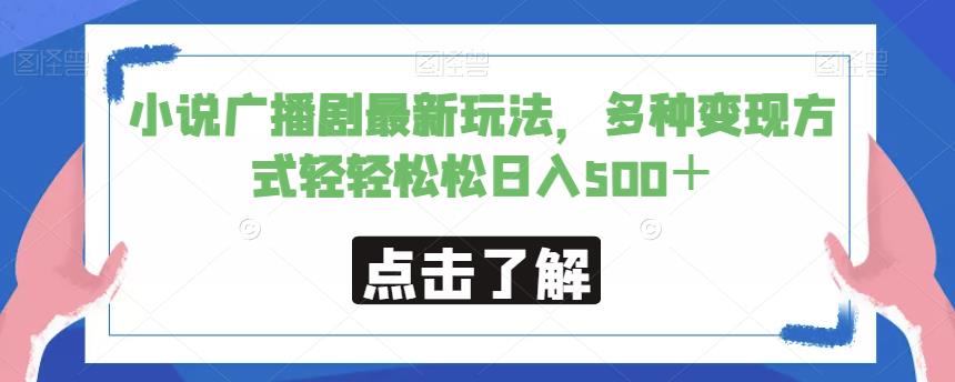 小说广播剧最新玩法，多种变现方式轻轻松松日入500＋【揭秘】-林文副业站
