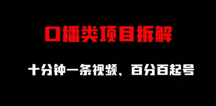 口播类项目拆解，十分钟一条视频，百分百起号-林文副业站