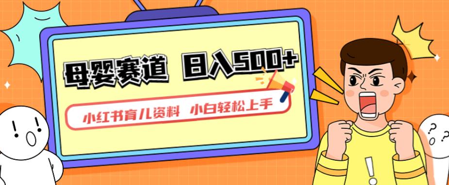 小红书育儿资料，一部手机可操作，多种变现方式，日入500+，私域变现，长期可持续项目【揭秘】-林文副业站