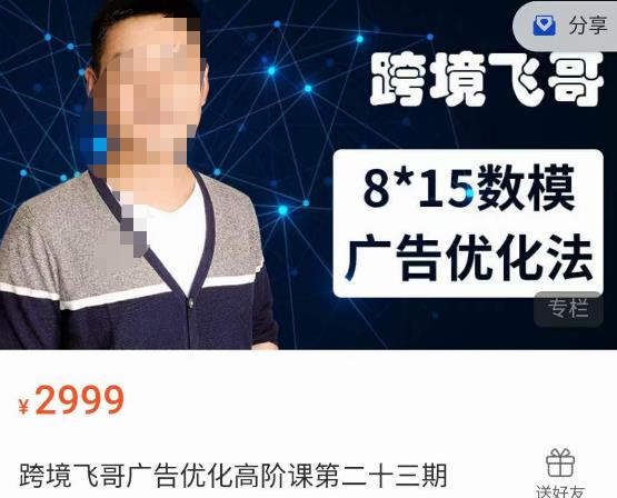 跨境飞哥·广告优化高阶课第二十三期，​8*15数模广告优化法，用数据驱动决策-林文副业站