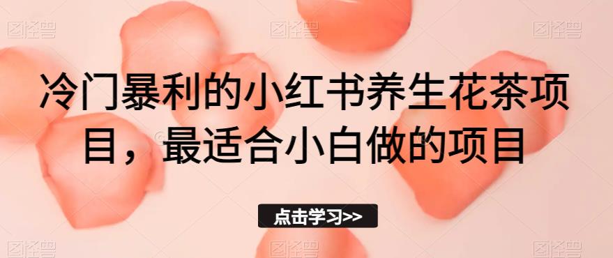 冷门暴利的小红书养生花茶项目，最适合小白做的项目【揭秘】-林文副业站