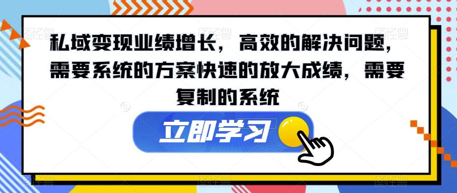 私域变现业绩增长，高效的解决问题，需要系统的方案快速的放大成绩，需要复制的系统-林文副业站