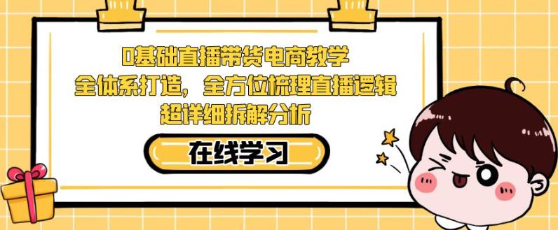 零基础直播带货电商教学，全方位梳理直播逻辑，超详细拆解分析-林文副业站