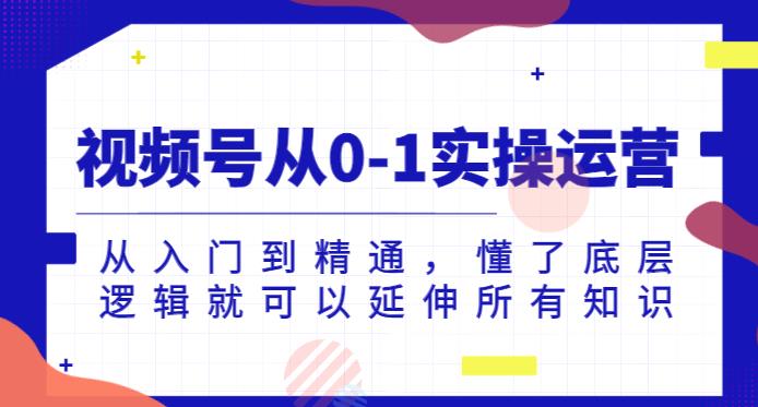 视频号从0-1实操运营，从入门到精通，懂了底层逻辑就可以延伸所有知识-林文副业站