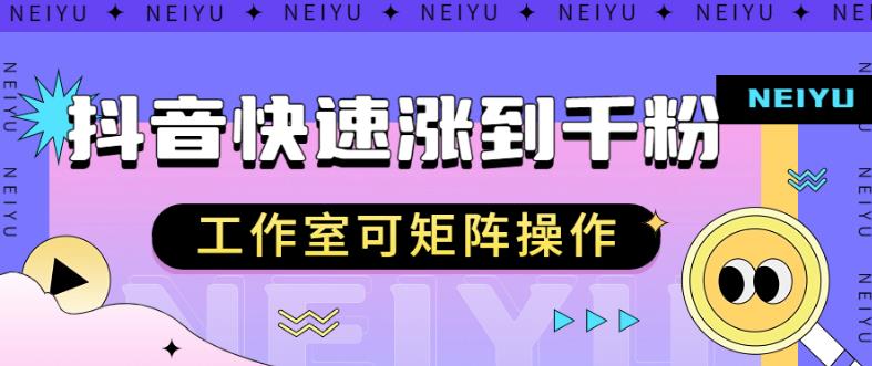 抖音快速涨粉秘籍，教你如何快速涨到千粉，工作室可矩阵操作【揭秘】-林文副业站