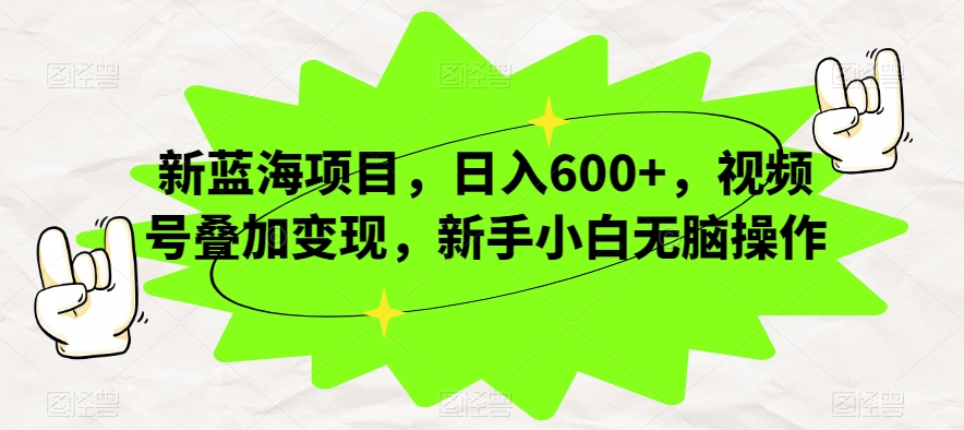 新蓝海项目，日入600+，视频号叠加变现，新手小白无脑操作【揭秘】-林文副业站