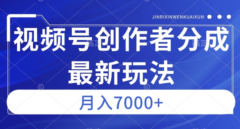 视频号广告分成新方向，作品制作简单，篇篇爆火，半月收益3000+【揭秘】-林文副业站