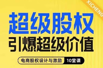 超级股权引爆超级价值，电商股权设计与激励10堂线上课-林文副业站