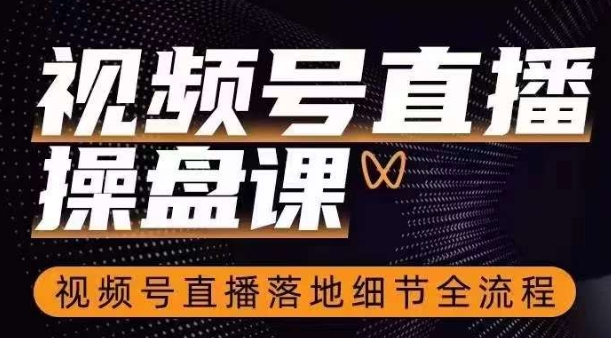 视频号直播操盘课，​视频号直播落地细节全流程-林文副业站