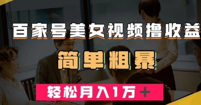 百家号美女视频撸收益，几分钟一条视频，轻松月入万元【揭秘】-林文副业站