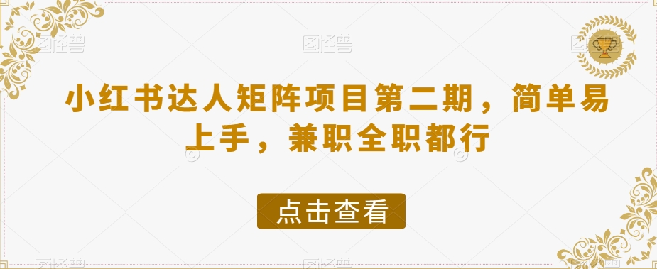 小红书达人矩阵项目第二期，简单易上手，兼职全职都行-林文副业站