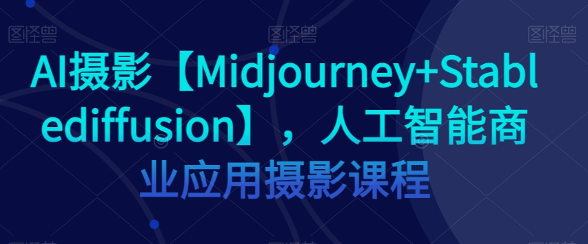 AI摄影【Midjourney+Stablediffusion】，人工智能商业应用摄影课程-林文副业站