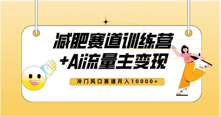 全新减肥赛道AI流量主+训练营变现玩法教程，蓝海冷门赛道小白轻松上手，月入10000+-林文副业站