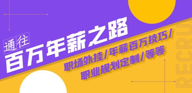 通往百万年薪之路·陪跑训练营：职场外挂/年薪百万技巧/职业规划定制/等等-林文副业站