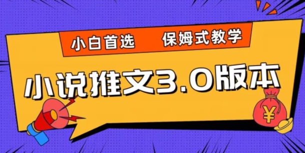 小说推文3.0玩法，日入两千+，保姆式教学，小白首选【揭秘】-林文副业站