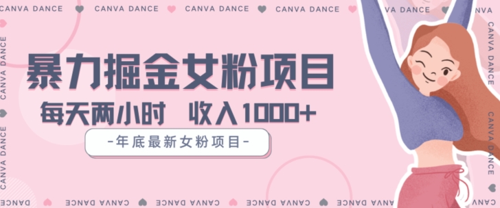 年底暴力女粉掘金项目5天变现1.5W+【揭秘】-林文副业站