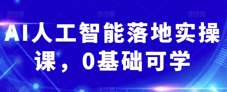 AI人工智能落地实操课，0基础可学-林文副业站
