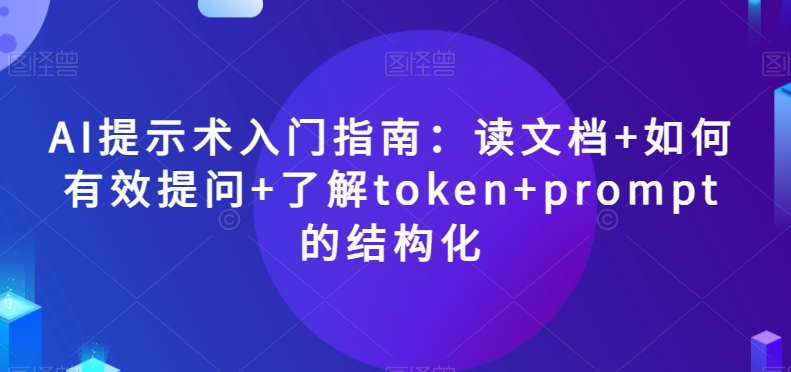 AI提示术入门指南：读文档+如何有效提问+了解token+prompt的结构化【揭秘】-林文副业站