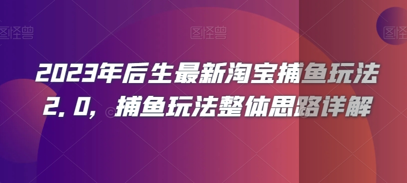 2023年后生最新淘宝捕鱼玩法2.0，捕鱼玩法整体思路详解-林文副业站