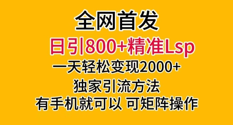 全网首发！日引800+精准老色批，一天变现2000+，独家引流方法，可矩阵操作【揭秘】-林文副业站