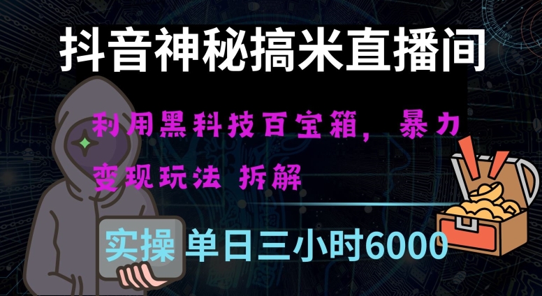 抖音神秘直播间黑科技日入四位数及格暴力项目全方位解读【揭秘】-林文副业站