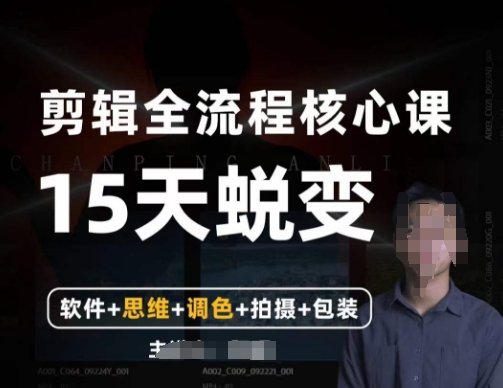 阿晖【全能剪辑高手训练营】剪辑+思维+调色+拍摄+包装（5合1）-林文副业站