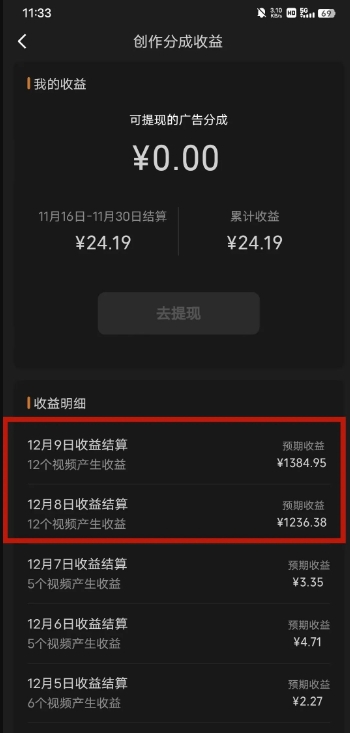 最新撸视频号‮作创‬者‮益收‬课程，测通了视频号分成计划，一天百来块-林文副业站