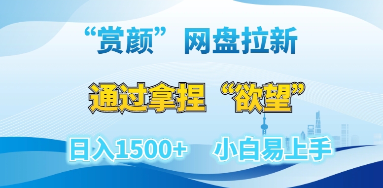 “赏颜”网盘拉新赛道，通过拿捏“欲望”日入1500+，小白易上手【揭秘】-林文副业站