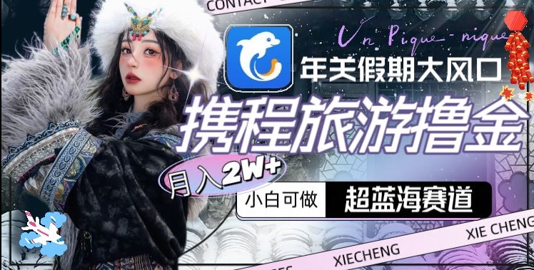 年关假期大风口，携程旅游撸金，超蓝海赛道,月入2w+【揭秘】-林文副业站