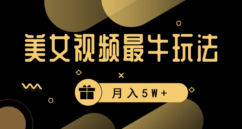 美女短视频最牛玩法，流量高，变现快，轻松月入5W+【揭秘】-林文副业站